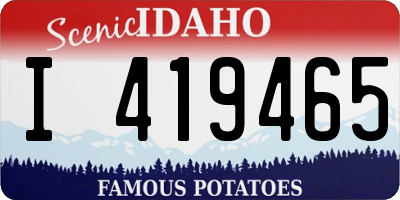 ID license plate I419465