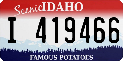 ID license plate I419466