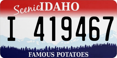 ID license plate I419467