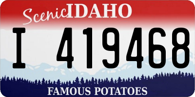 ID license plate I419468