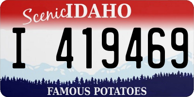 ID license plate I419469