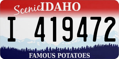 ID license plate I419472