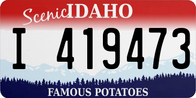 ID license plate I419473