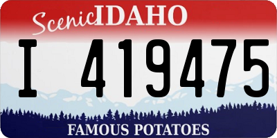 ID license plate I419475