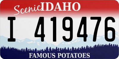 ID license plate I419476