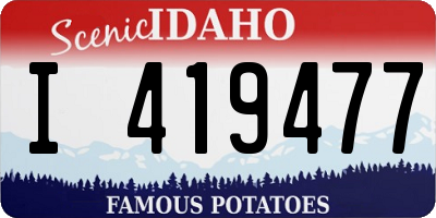 ID license plate I419477