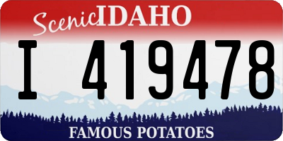 ID license plate I419478