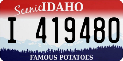 ID license plate I419480