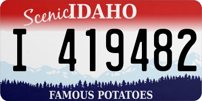 ID license plate I419482