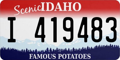 ID license plate I419483