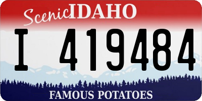 ID license plate I419484
