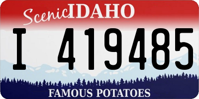 ID license plate I419485