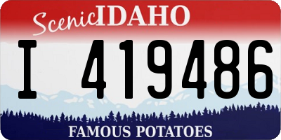 ID license plate I419486