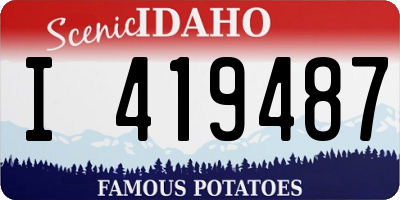 ID license plate I419487