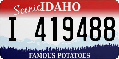 ID license plate I419488