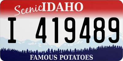 ID license plate I419489