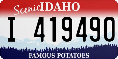 ID license plate I419490