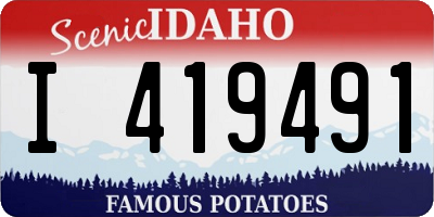 ID license plate I419491