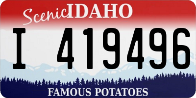 ID license plate I419496