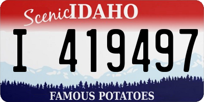 ID license plate I419497