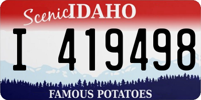 ID license plate I419498