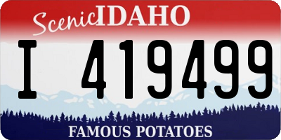 ID license plate I419499