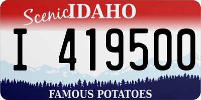 ID license plate I419500