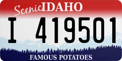 ID license plate I419501