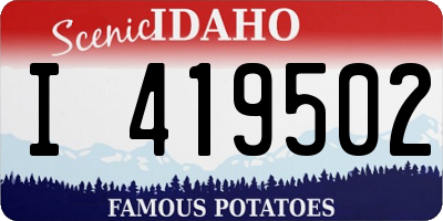ID license plate I419502