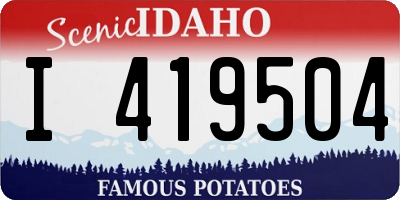 ID license plate I419504