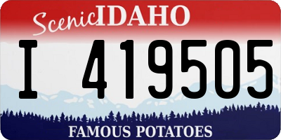 ID license plate I419505