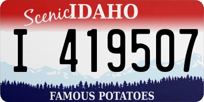 ID license plate I419507
