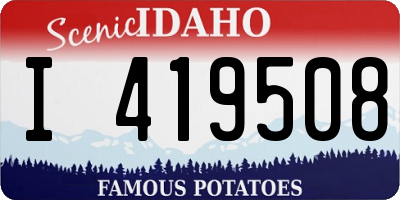 ID license plate I419508