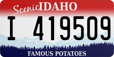 ID license plate I419509