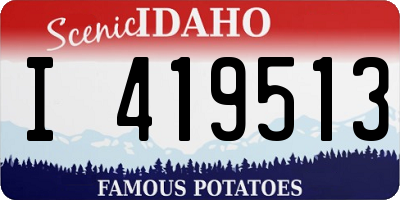 ID license plate I419513