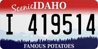 ID license plate I419514