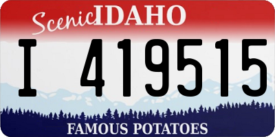ID license plate I419515
