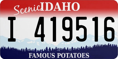 ID license plate I419516