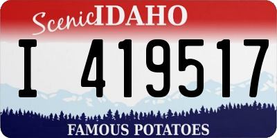 ID license plate I419517