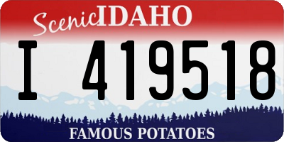 ID license plate I419518