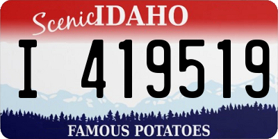 ID license plate I419519