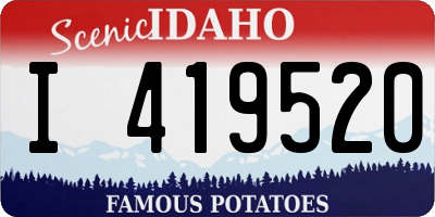ID license plate I419520