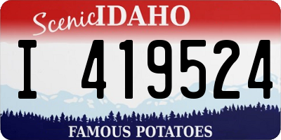 ID license plate I419524
