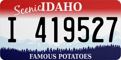 ID license plate I419527