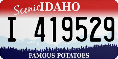 ID license plate I419529