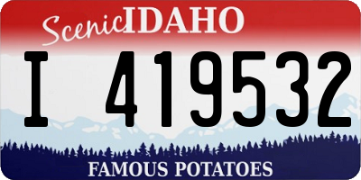 ID license plate I419532