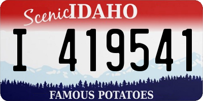 ID license plate I419541