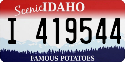 ID license plate I419544