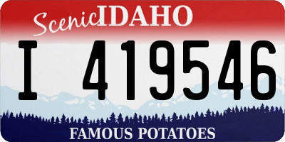 ID license plate I419546