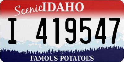ID license plate I419547